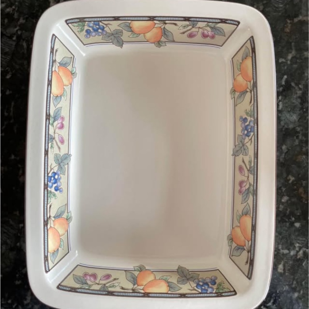 Mikasa Rectangular Serving Dish with Fruit Motif
